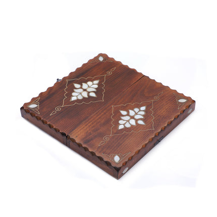 Mini El Yapımı Tavla – Ahşap Seyahat Tipi Set  27 cm